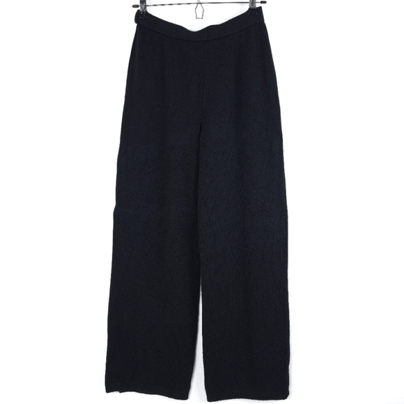 St. John Caviar Wool Blend Wide Leg Pull On pants size 4 - Picture 1 of 8